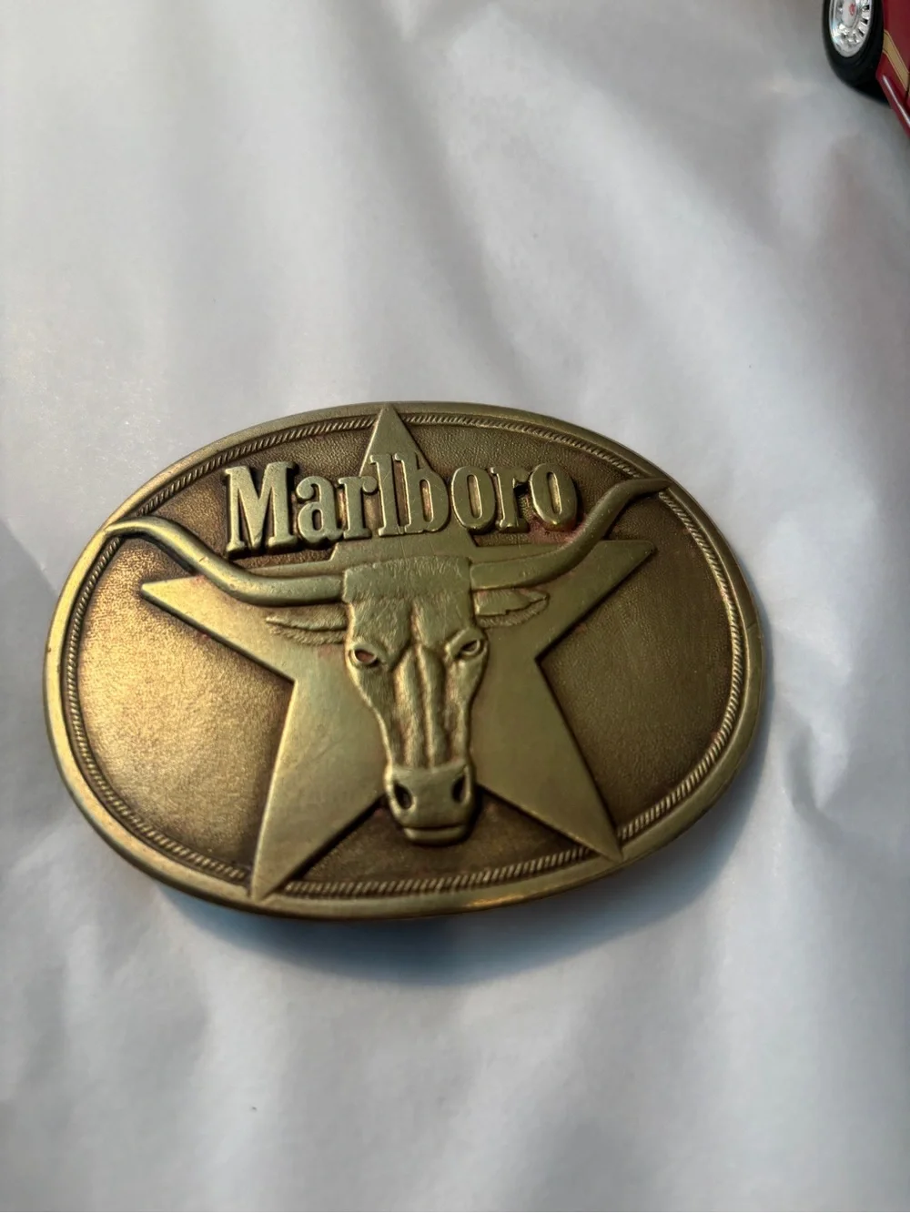 Vintage Marlboro Limited Edition Collectible Men's Belt Buckle Solid Brass 1987